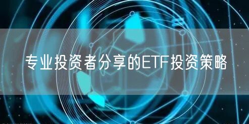 专业投资者分享的ETF投资策略
