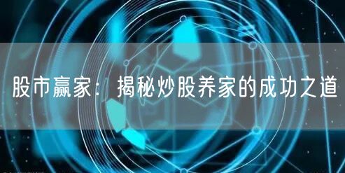 股市赢家：揭秘炒股养家的成功之道