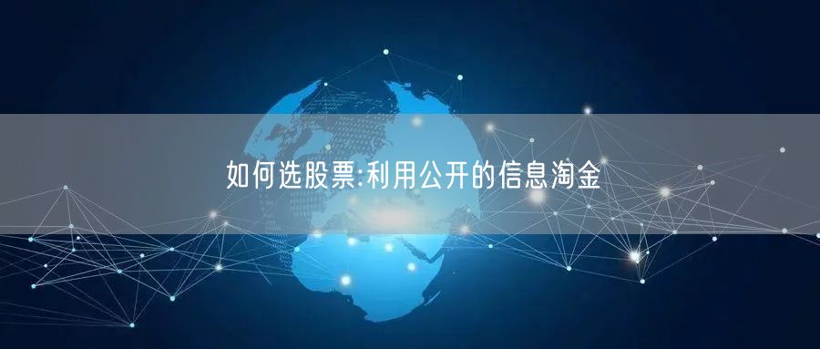 如何选股票:利用公开的信息淘金